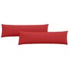 vidaXL Coussins de canapé 2 pcs Rouge 145 x 40 cm tissu