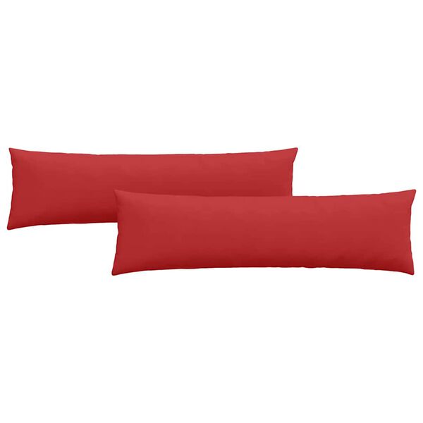 vidaXL Coussins de canapé 2 pcs Rouge 145 x 40 cm tissu