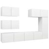 vidaXL Ensemble de meubles TV 6 pcs Blanc Bois d'ing&eacute;nierie