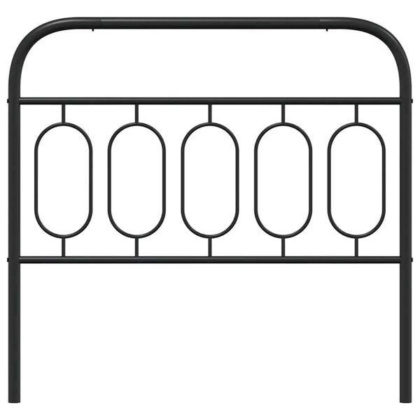 vidaXL T&ecirc;te de lit de remplacement m&eacute;tal noir 107 cm