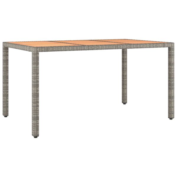 vidaXL Ensemble &agrave; manger de jardin 5 pcs coussins gris r&eacute;sine tress&eacute;e