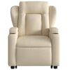 vidaXL Fauteuil inclinable &eacute;lectrique cr&egrave;me tissu