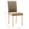 vidaXL Chaises &agrave; manger lot de 4 taupe tissu