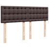 vidaXL Sommier &agrave; lattes de lit avec matelas Marron fonc&eacute; 140x200 cm