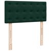 vidaXL Cadre de lit ottoman avec matelas vert fonc&eacute; 90x200 cm velours