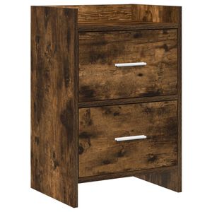 vidaXL Tables de chevet Ch&ecirc;ne fum&eacute; 40 x 30 x 60 cm Bois d'ing&eacute;nierie