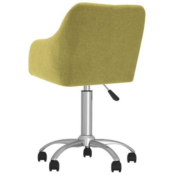vidaXL Chaise pivotante de bureau Vert Tissu