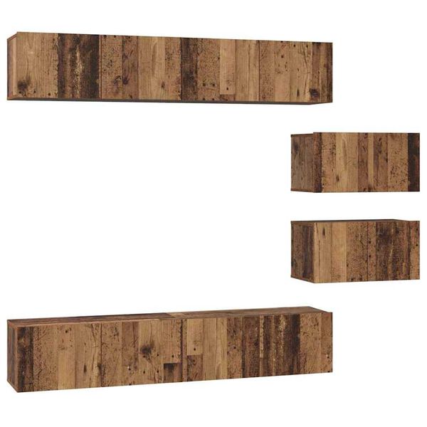 vidaXL Ensemble meuble TV 6 pcs Bois Ancien Bois d'ing&eacute;nierie