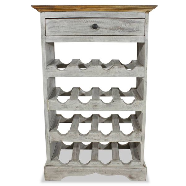 vidaXL Casier &agrave; bouteilles bois d'acajou massif 55x23x85 cm