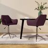 vidaXL Chaises &agrave; manger pivotantes lot de 2 violet tissu