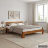 vidaXL Cadre de lit sans matelas marron miel 180x200cm bois massif pin