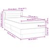 vidaXL Sommier &agrave; lattes de lit avec matelas rose 90x210 cm velours