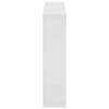 vidaXL Armoire &agrave; chaussures miroir 2 niveaux Blanc brillant 63x17x67cm