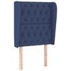 vidaXL T&ecirc;te de lit avec oreilles Bleu 83x23x118/128 cm Tissu