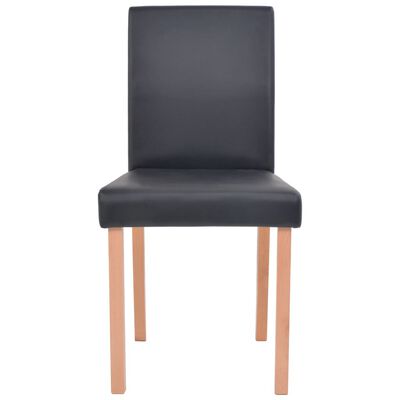 vidaXL Table et chaises 7 pcs Cuir synthétique Chêne Noir
