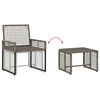 vidaXL Ensemble de meubles d'ext&eacute;rieur 5 pcs Gris et marine