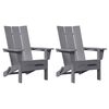 vidaXL Chaise de jardin 2 pcs Gris clair 80.5 x 74.5 x 92 cm