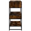 vidaXL Table console ch&ecirc;ne fum&eacute; 90x35x80 cm bois d'ing&eacute;nierie