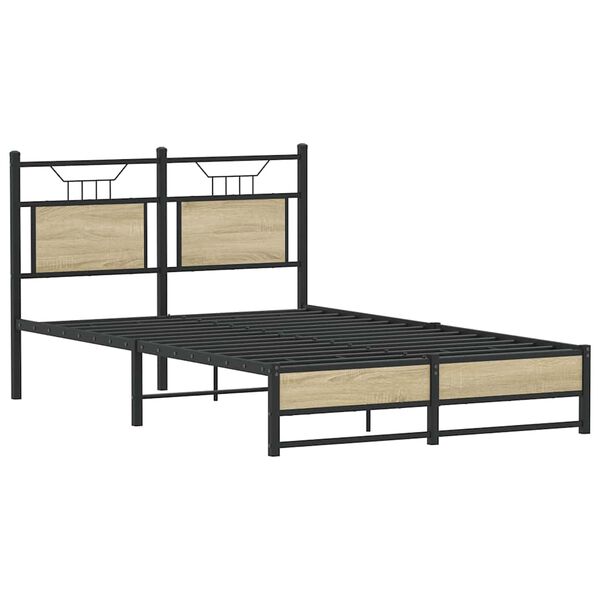 vidaXL Cadre de lit sans matelas ch&ecirc;ne sonoma 120x200 cm
