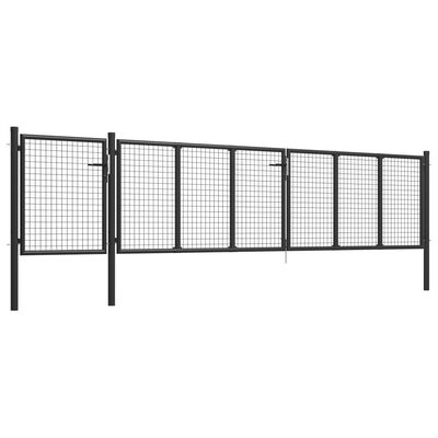 vidaXL Portail de jardin Acier 500 x 100 cm Anthracite