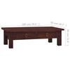 vidaXL Table basse Marron classique 100x50x30 cm Bois d'acajou massif