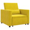 vidaXL Canap&eacute;-lit escamotable simple Jaune Velours