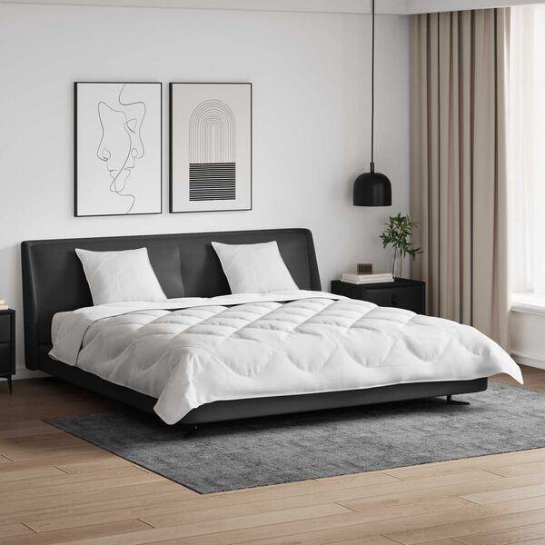 vidaXL Couette avec Oreillers avec oreiller 3 pcs Blanc Microfibre