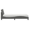 vidaXL Lit avec matelas Hanko gris fonc&eacute; 90x200 cm tissu