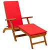 vidaXL Chaise longue inclinable et pliable avec coussin 2 pcs Rouge