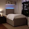 vidaXL Sommier &agrave; lattes de lit et matelas gris clair 120x190cm velours