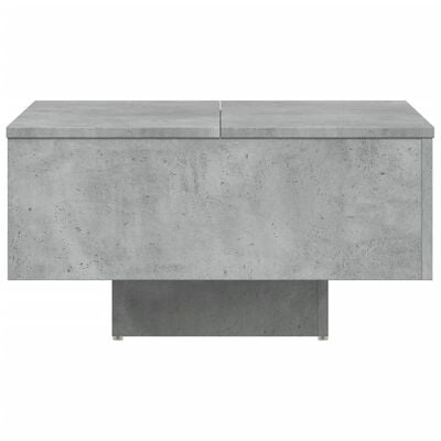vidaXL Table basse Gris béton 60x60x31,5 cm Aggloméré