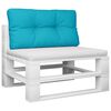 vidaXL Coussin de palette turquoise 70x40x12 cm tissu