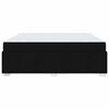 vidaXL Cadre de lit avec matelas Noir 180 x 200 cm tissu