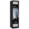 vidaXL Garde-robe Noir 50x50x200 cm Bois d'ing&eacute;nierie
