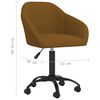 vidaXL Chaises pivotantes &agrave; manger lot de 6 marron velours