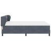 vidaXL Lit &agrave; ressorts avec matelas Gris fonc&eacute; 140 x 200 cm Velours