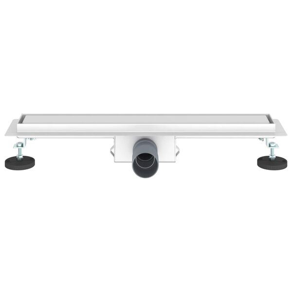 vidaXL 2 en 1 Drain de Douche Argent&eacute; 60 cm Acier Inox 304