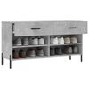 vidaXL Banc &agrave; chaussures gris b&eacute;ton 102x35x55 cm bois d'ing&eacute;nierie