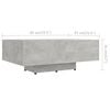 vidaXL Table basse Gris béton 85x55x31 cm Bois d'ingénierie