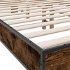 vidaXL Cadre de lit sans matelas ch&ecirc;ne fum&eacute; 140x200 cm