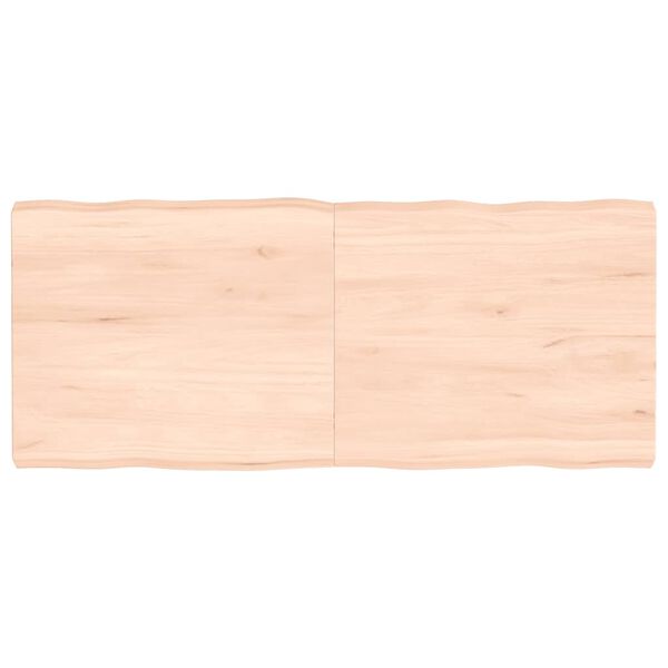 vidaXL Dessus de table bois massif non trait&eacute; bordure assortie