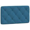 vidaXL Lit avec matelas bleu 90x190 cm velours