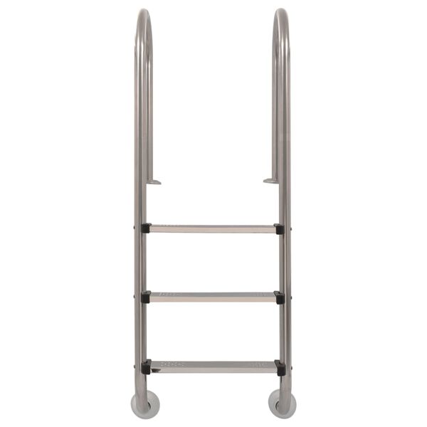 vidaXL &Eacute;chelle de piscine &agrave; 3 &eacute;chelons Acier inoxydable 304 120 cm