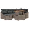 vidaXL Ensemble de canap&eacute; de jardin 7 pc Gris polyrotin