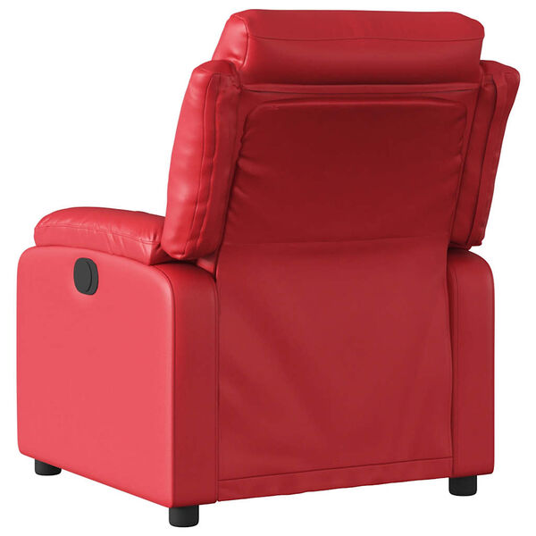 vidaXL Fauteuil de massage inclinable rouge similicuir