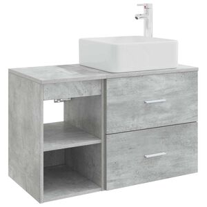 vidaXL Ensemble de mobilier de salle de bain 2 pcs Gris b&eacute;ton