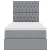 vidaXL Lit avec rangement et matelas Gris clair 90 x 190 cm Polyester