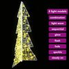 vidaXL Sapin de No&euml;l avec 100 LED Blanc chaud 120 cm Acrylique