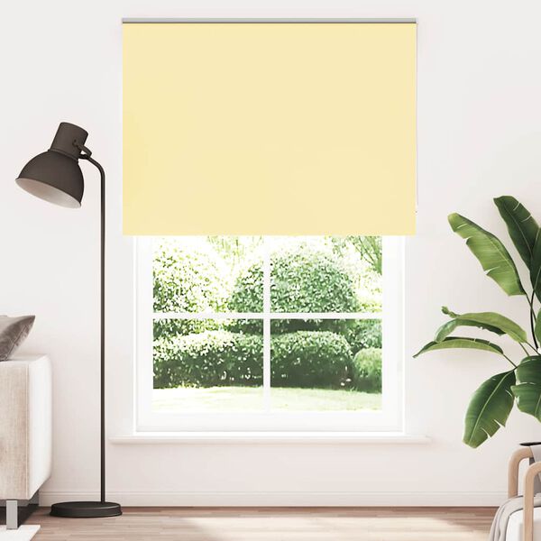 vidaXL Store enrouleur occultant jaune largeur du tissu 156,6 cm