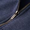 Sweat-shirt &agrave; capuche fermeture &eacute;clair enfants bleu fonc&eacute; m&eacute;lang&eacute; 116